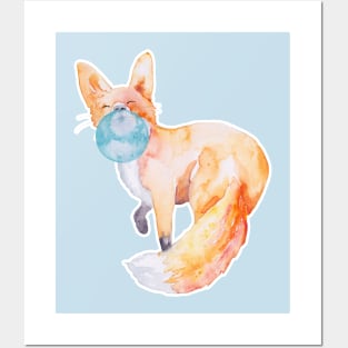 Bubblegum Fox Posters and Art